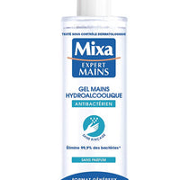 Mixa Expert Mains Gel Mains Hydroalcoolique Antibactérien  Sans Parfum 390mL