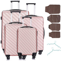 
              4 Piece Travel Luggage Set Lightweight Suitcase Spinner
            