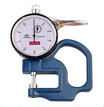 Jian Ya Na Thickness Gage, 0-10mm Dial Thickness Gauge Leather Cloth