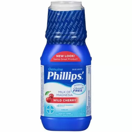 Phillips Wild Cherry Milk of Magnesia Liquid Magnesium Laxative 12 oz