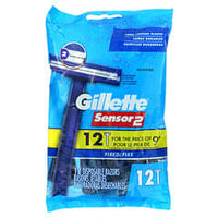 
              Rasoirs jetables Gillette Sensor2, 12 pièces
            