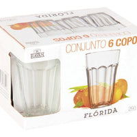 Vasos Vidrio 290ml Florida Pack X6