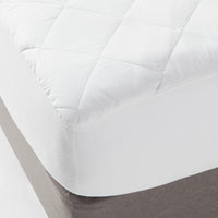 Twin Machine Washable Waterproof Quilted Mattress Pad White  - Made By Design™