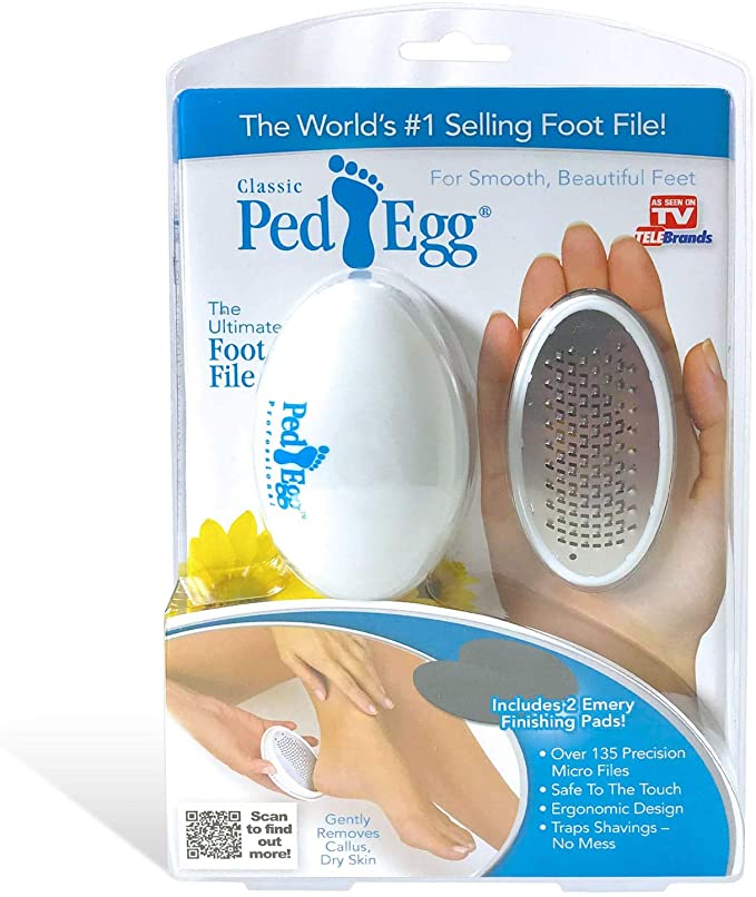 The Original Ped Egg With Easy Reach Handle - The Ultimate Foot File