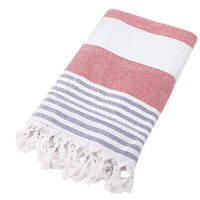 Merry Striped Holiday Flat Woven Hand Towel Green/Red/White - Threshold™