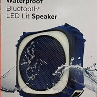 EcoXGear EcoEdge Pro Waterproof Bluetooth LED Lit Smart Speaker, 20W Blue