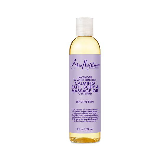 Shea Moisture Lavender & Wild Orchid Calming Bath, Body & Massage Oil 237mL