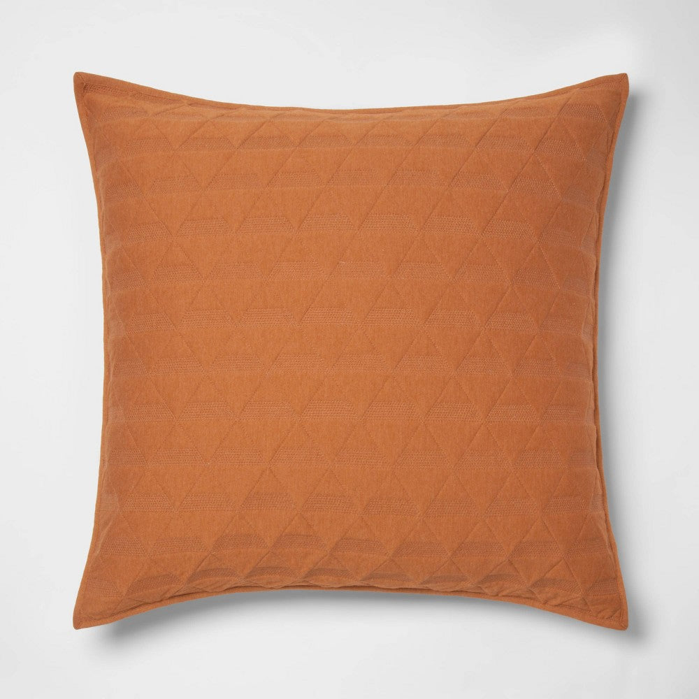 Euro Solid Triangle Stitched Jersey Pillow Sham Bronze - Project 62 + Nate Berku