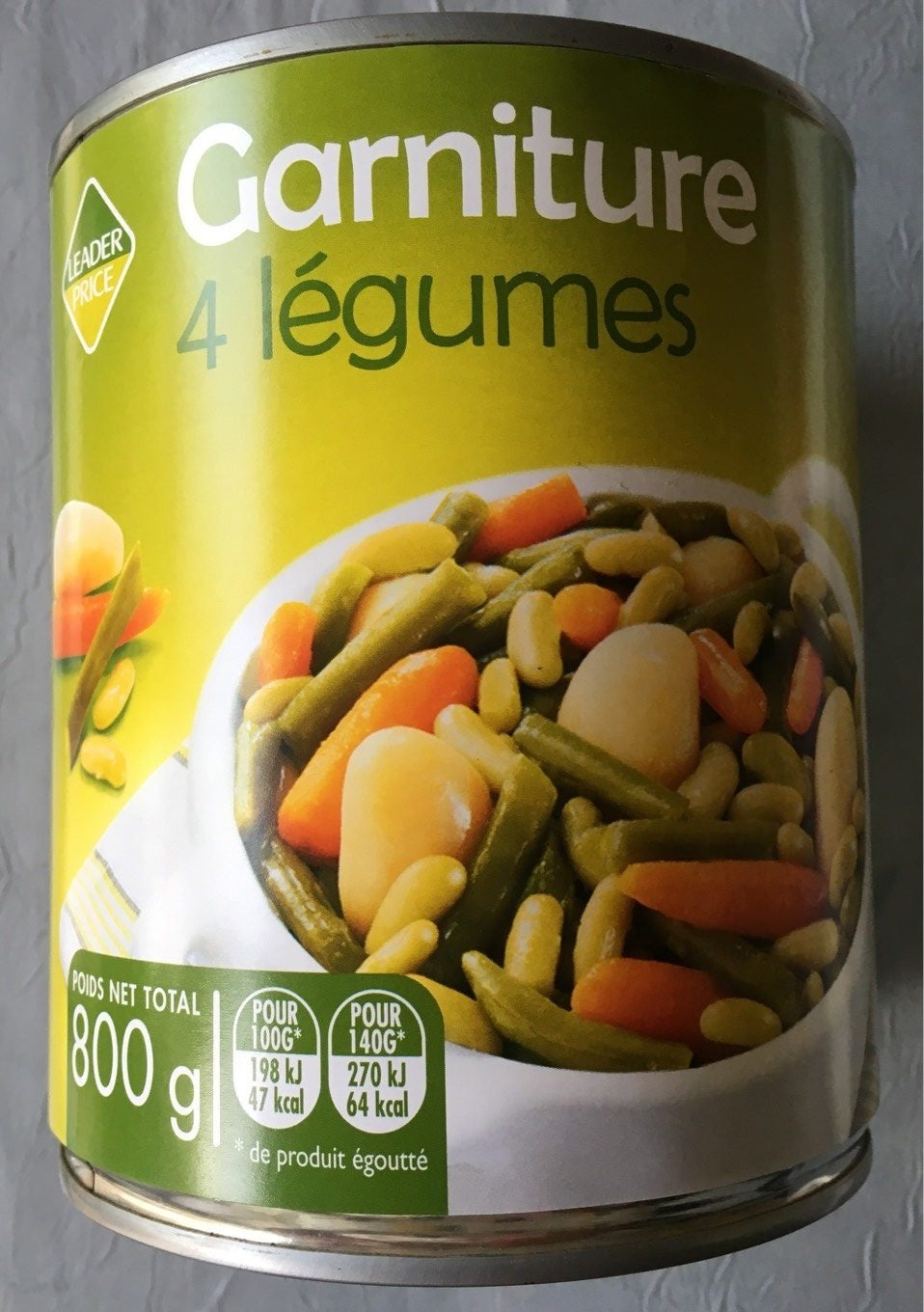 Garniture 4 légumes - Leader Price 800g DLC:31/10/21