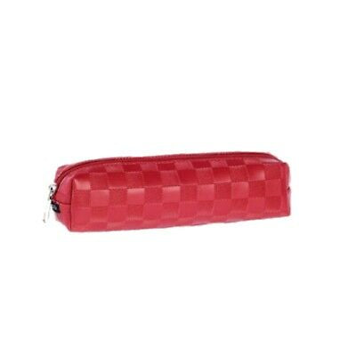 Cristo Trousse Rectangulaire 21 x 5 cm - Collection Damiers - Rouge