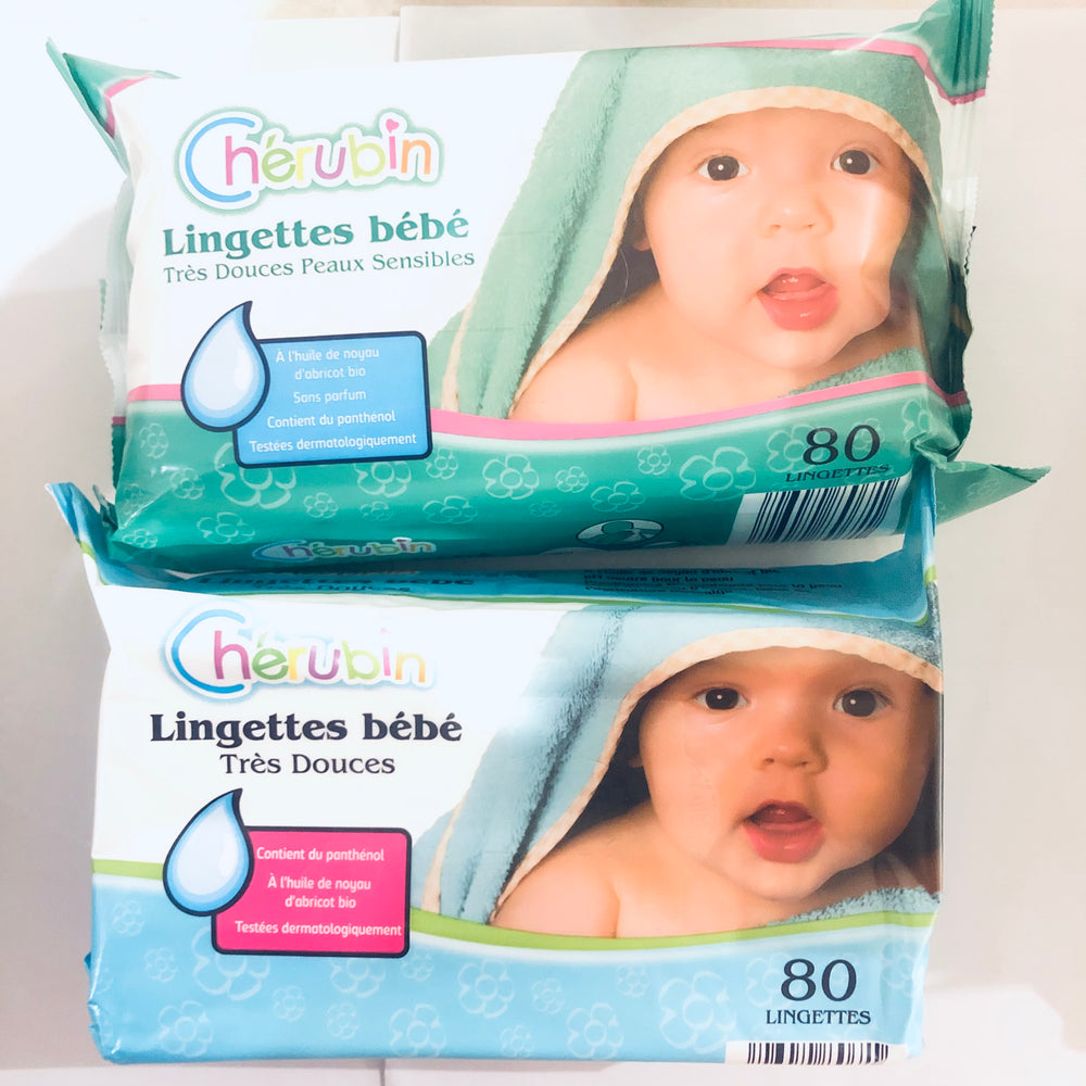 Lingettes bébé très douces sensitive - Chérubin - 80