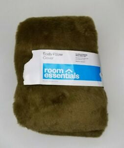 Plush Body Pillow Cover Olive Green - Room Essentials™