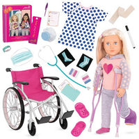 Our Generation 18" Doll with Wheelchair - Martha & Heals on Wheels Bundle