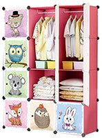 
              kousi kids dresser closet portable pink 42 (w) x 14 (D) x 56 (H)
            