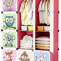 kousi kids dresser closet portable pink 42 (w) x 14 (D) x 56 (H)