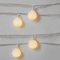 10ct LED Frosted Globes with White Wire - Sun Squad