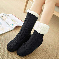 Thamesowl House-stay Slipper Socks Black- 1 Pair