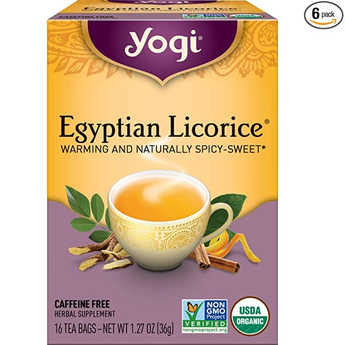 Yogi Egyptian Licorice Tea, 16 Tea Bags DLC: 29-JUL2022