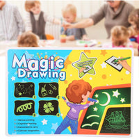 Fluorescent Drawing Board, 3D Magic Drawing Board with Pen Writing Board Light Up