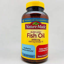 Nature Made Fish Oil - 1000 mg. Omega-3 Heart Support - 200 Softgels DLC: JAN2024