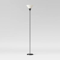 Torchiere Floor Lamp Black (Includes LED Light Bulb) - Room Essentials™