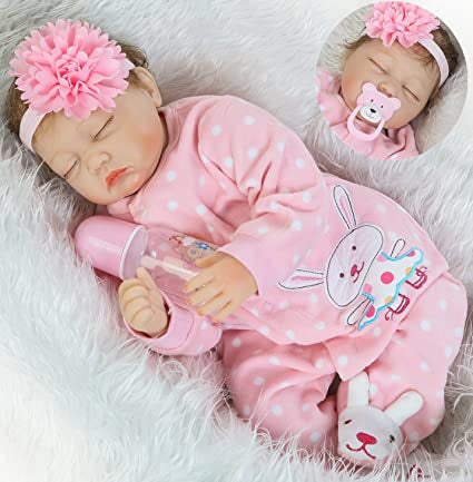 Little Sylvie With Brown Hair And Eyes Reborn Baby Doll Girl