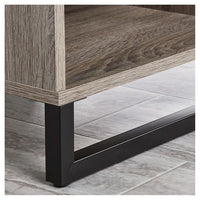 
              Mixed Material Nightstand Gray - Room Essentials™
            