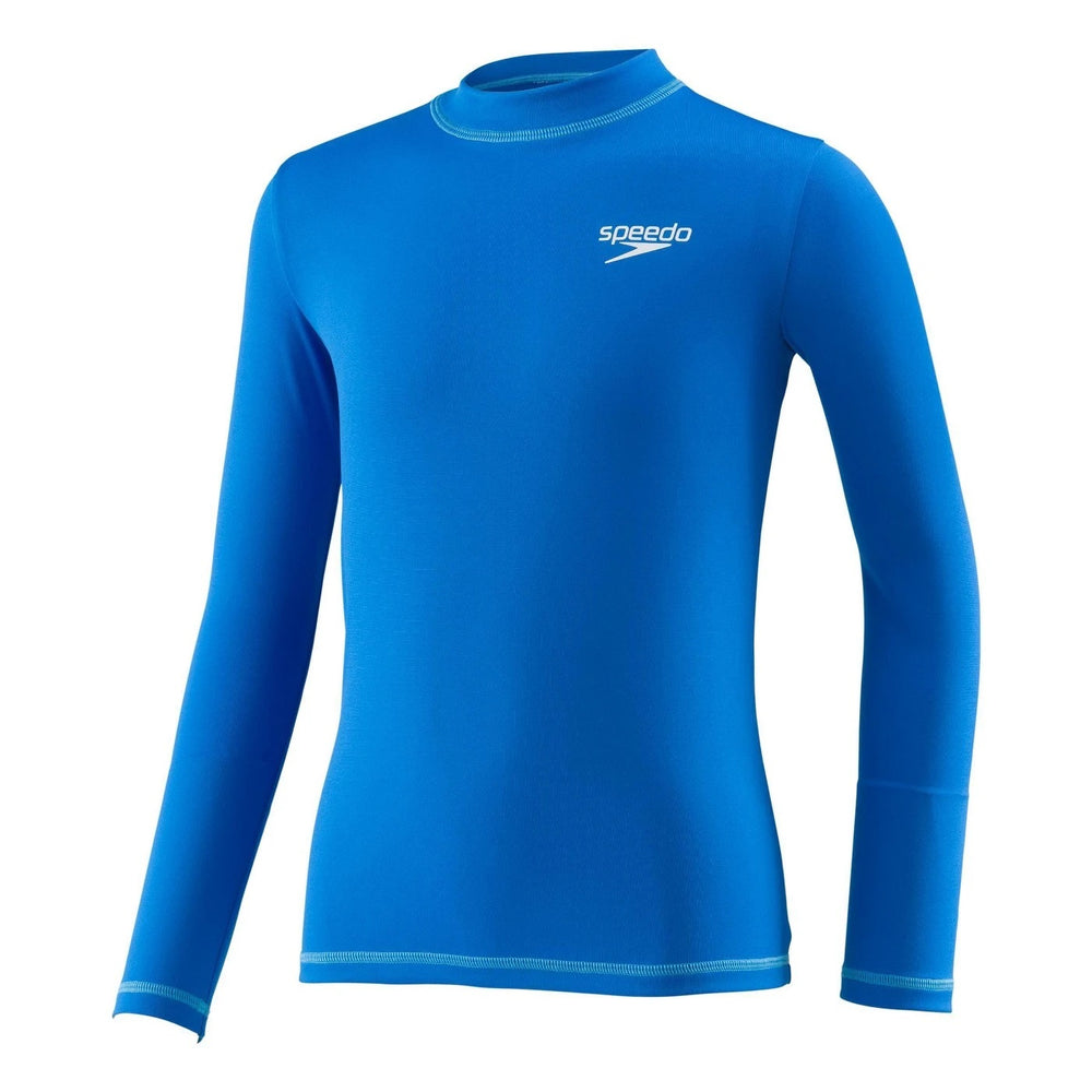 Speedo Activewear Youth LS Rashguard L - Blue - L(14/16 An