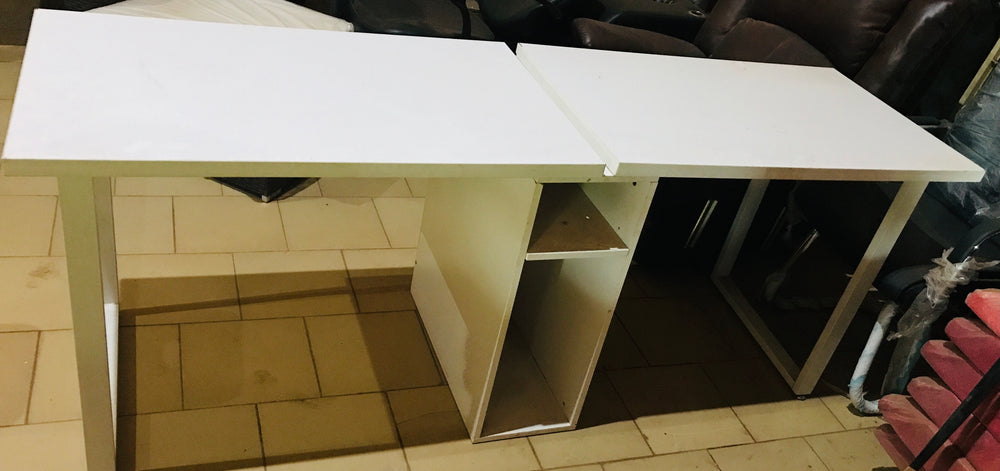 Tribesigns L Shaped Rotating Corner Desk Laptop Table and 2 Tier Shelves