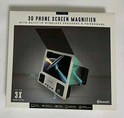 3D Phone Screen Magnifier Built-in Wireless Speakers Powerbank Bluetooth