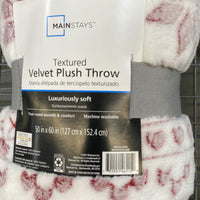 Mainstays Textured Velvet Plush  50" x 60"-New