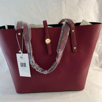 JESSICA MOORE Luxe Handbag Berry Purse Leather NWT