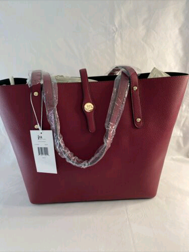 JESSICA MOORE Luxe Handbag Berry Purse Leather NWT