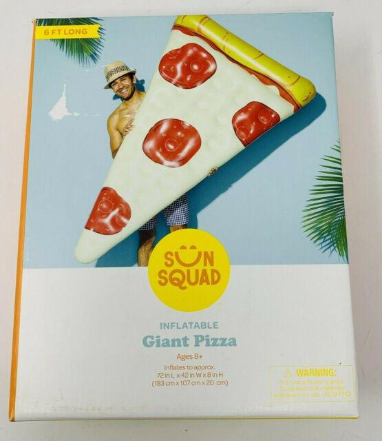 Sun Squad Giant Pizza Slice Inflatable Pool Float -MCI Adult - 6 Ft Tall