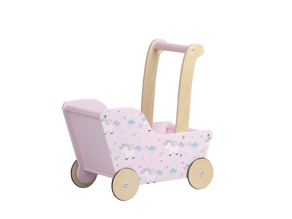 LINE Baby Doll Wooden Unicorn Pram